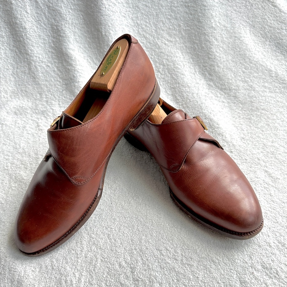 Vintage Salvatore Ferragamo Monk Strap Brown shoes men’s  sz‎ 8.5 Italy